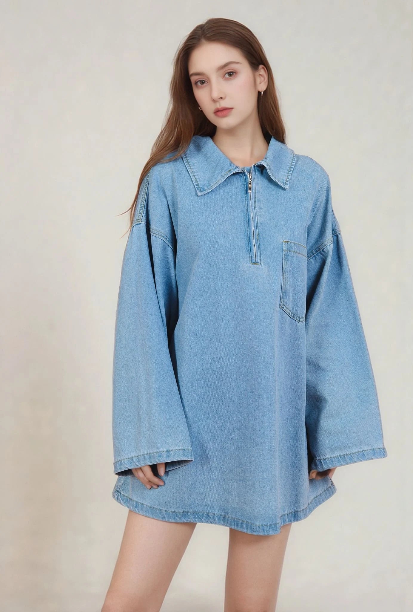 Denim shirt dress
