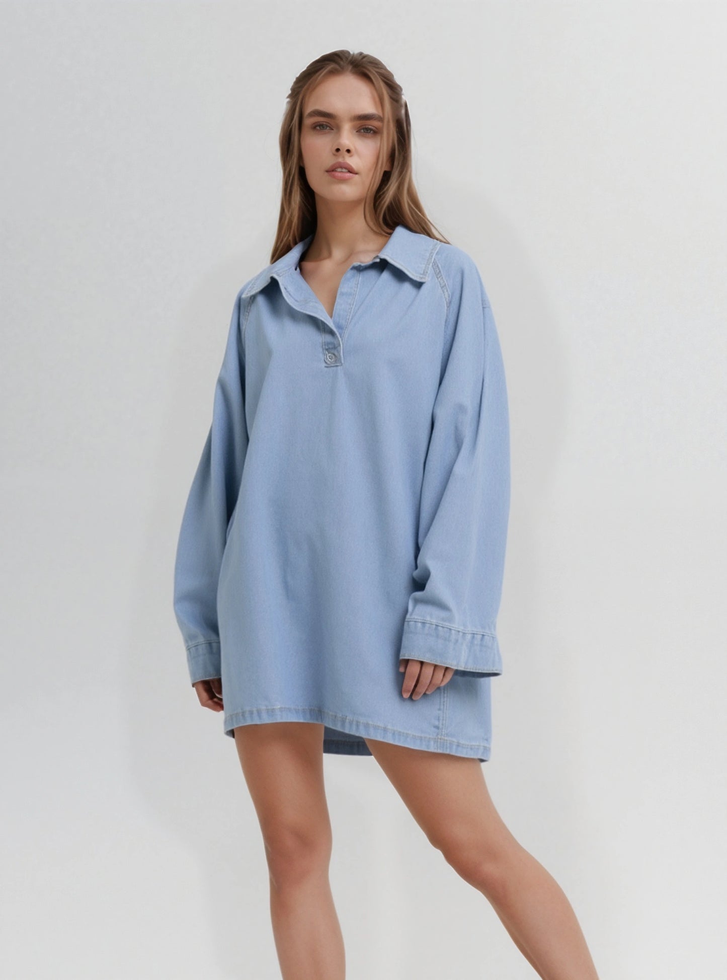 Denim shirt dress
