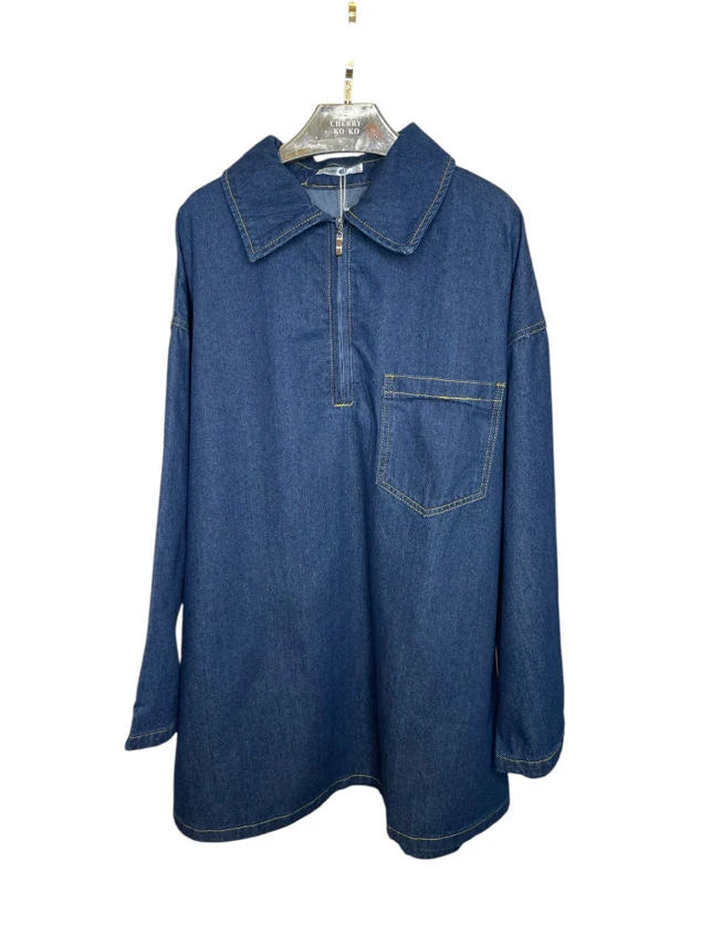 Denim shirt dress