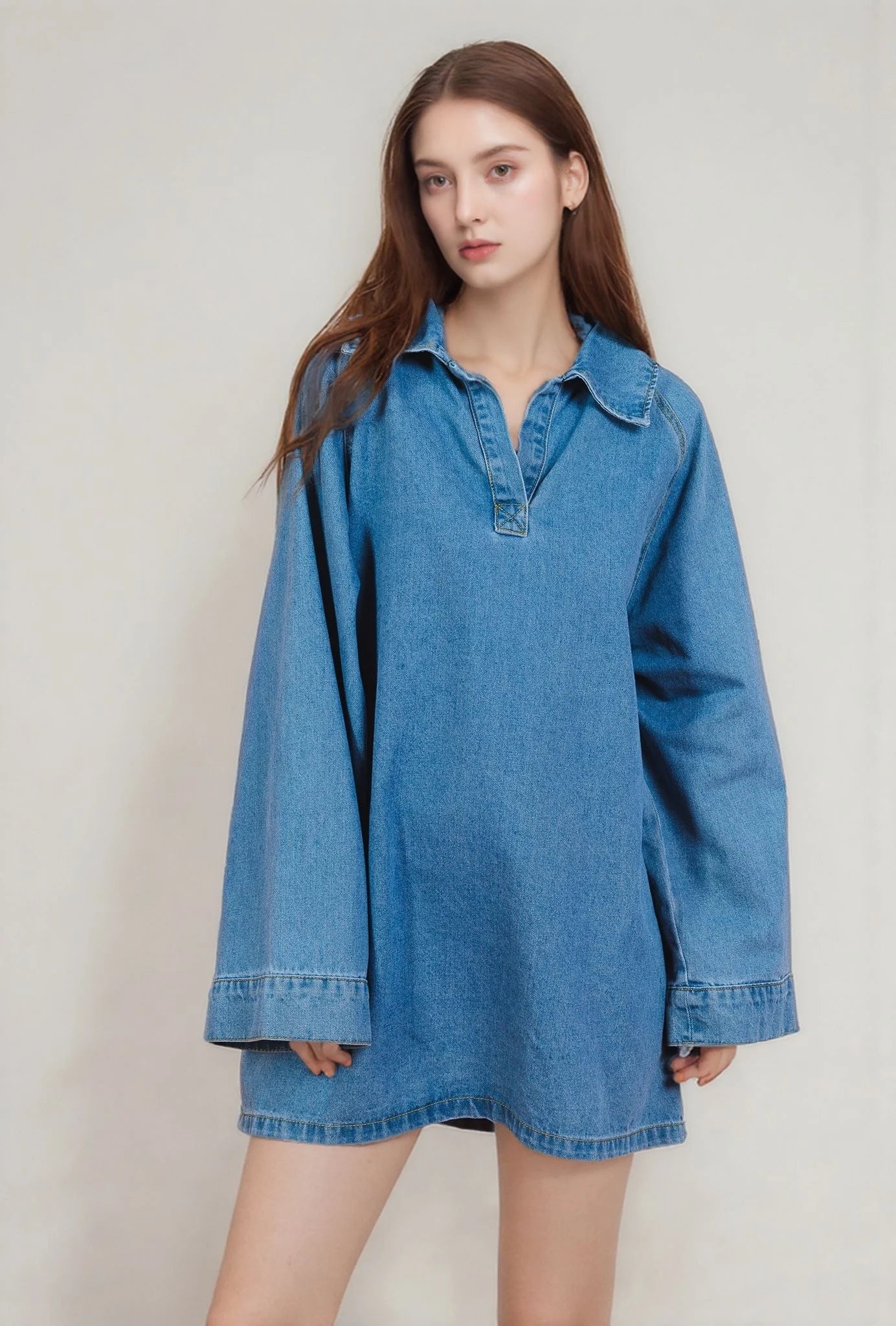 Denim shirt dress