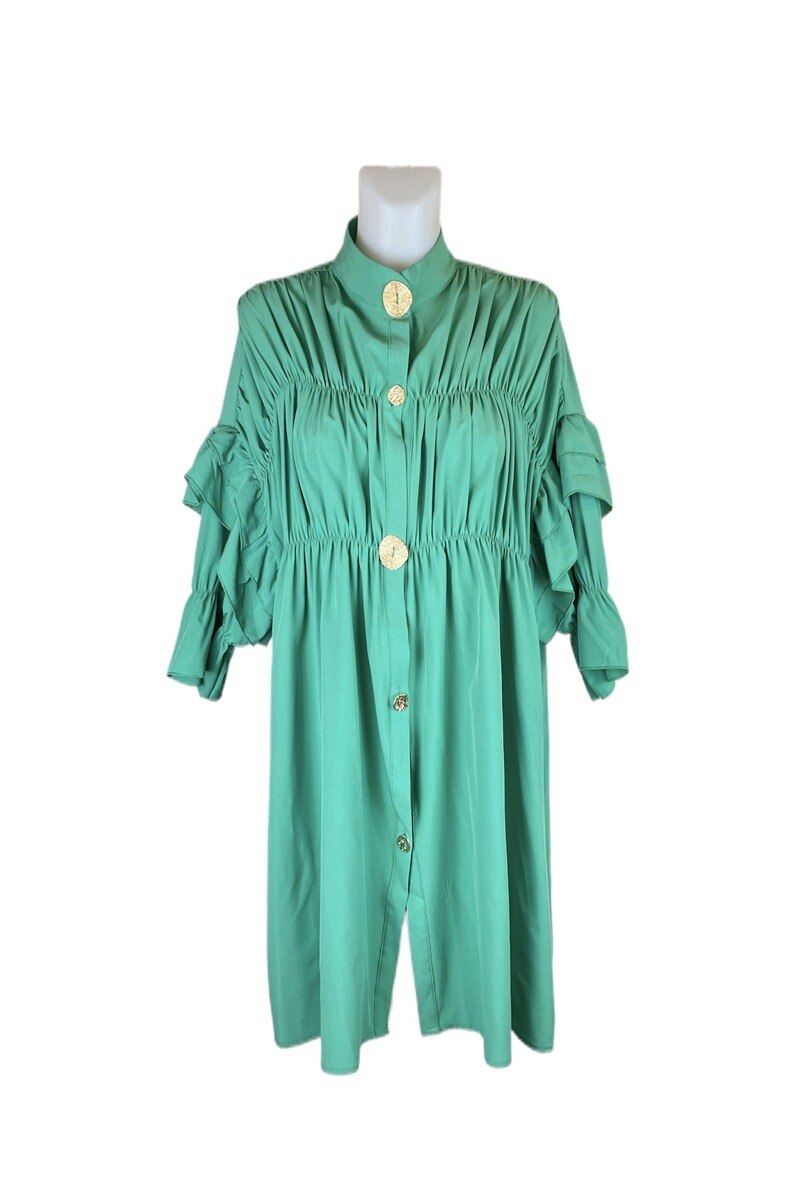 Ruched shirt dress