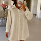 Leopard sequin shirt dress
