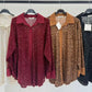Leopard sequin shirt dress