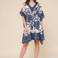 Short kaftan dress round mosaic flower style ref 1035S