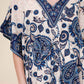 Short kaftan dress round mosaic flower style ref 1035S