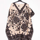 Short kaftan dress round mosaic flower style ref 1035S
