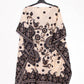 Short kaftan dress round mosaic flower style ref 1035S