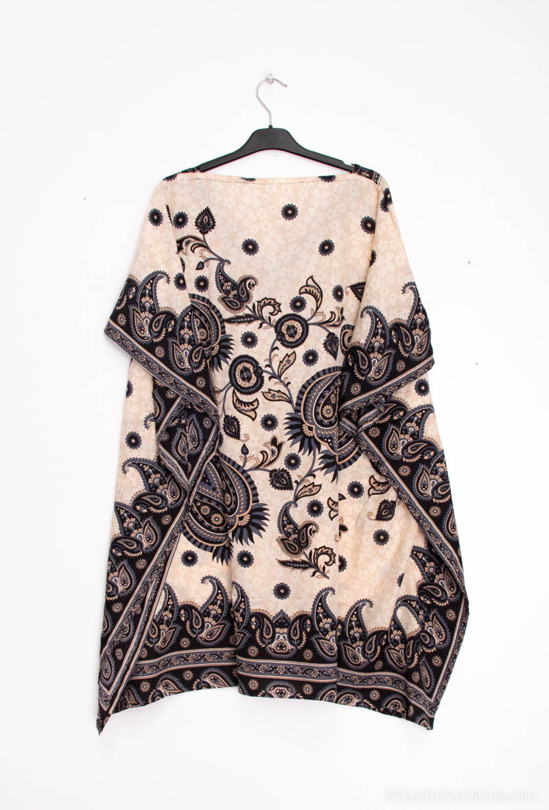 Short kaftan dress round mosaic flower style ref 1035S