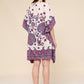 Short kaftan dress round mosaic flower style ref 1035S