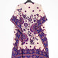Short kaftan dress round mosaic flower style ref 1035S
