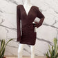 Ruched long sleeve V dress