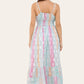 Long dress with straps, silver circle pattern, neat print ref 9113