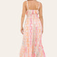 Long dress with straps, silver circle pattern, neat print ref 9113