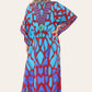 Long dress with V-neck and bold abstract print Ref-7030-L