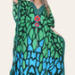 Long dress with V-neck and bold abstract print Ref-7030-L