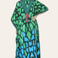 Long dress with V-neck and bold abstract print Ref-7030-L