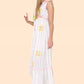 Women's long sleeveless dress (ref 6166) with a neckline.