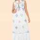 Women's long sleeveless dress (ref 6166) with a neckline.