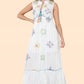 Women's long sleeveless dress (ref 6166) with a neckline.