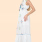 Women's long sleeveless dress (ref 6166) with a neckline.
