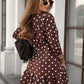 Long sleeve polka dot dress