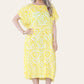 Mid-length long dress with V-neck and tie-dye print Ref-7006