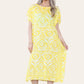 Mid-length long dress with V-neck and tie-dye print Ref-7006
