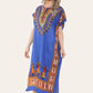 Mid-length dress with ethnic African-style print, bold, ref. 7002