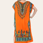 Mid-length dress with ethnic African-style print, bold, ref. 7002