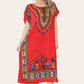 Mid-length dress with ethnic African-style print, bold, ref. 7002