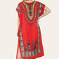 Mid-length dress with ethnic African-style print, bold, ref. 7002