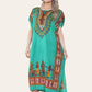 Mid-length dress with ethnic African-style print, bold, ref. 7002