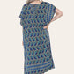 Geometric Midi Dress mosaic V-neck eastern border Ref- 7004