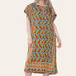 Geometric Midi Dress mosaic V-neck eastern border Ref- 7004