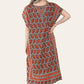 Geometric Midi Dress mosaic V-neck eastern border Ref- 7004