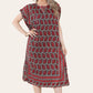 Geometric Midi Dress mosaic V-neck eastern border Ref- 7004