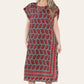 Geometric Midi Dress mosaic V-neck eastern border Ref- 7004