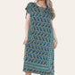 Geometric Midi Dress mosaic V-neck eastern border Ref- 7004