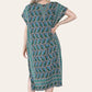 Geometric Midi Dress mosaic V-neck eastern border Ref- 7004