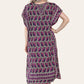 Geometric Midi Dress mosaic V-neck eastern border Ref- 7004