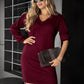 V -neck sweater dress