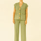 3-gold button short sleeve set