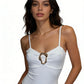 SELENA – Spaghetti strap bodysuit with central ring