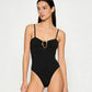 SELENA – Spaghetti strap bodysuit with central ring