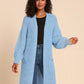 Long balloon sleeve cardigan