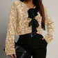 Sequin bow top