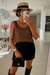 Leopard sequin top with lining