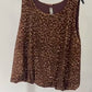 Leopard sequin top with lining