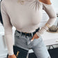 Asymmetrical top with bare shoulder with ring detail