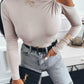 Asymmetrical top with bare shoulder with ring detail